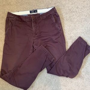 Abercrombie & Fitch Skinny Chino Maroon